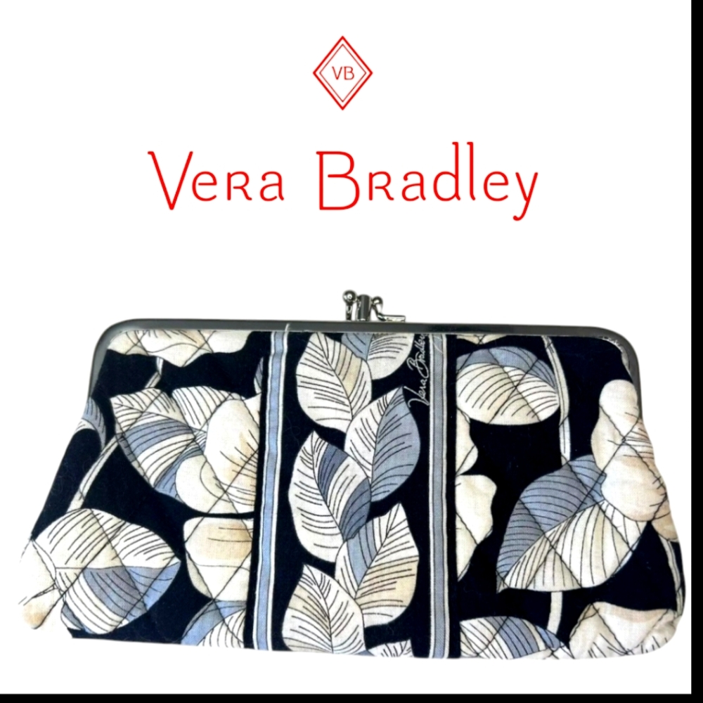Vera Bradley Camellia Clutch Double Kiss Wallet